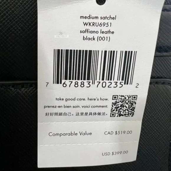 Kate Spade Staci Black Medium Satchel Crossbody - Picture 9 of 9